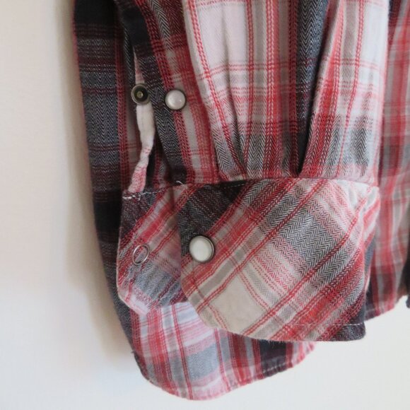 DKNY | Size XL | Cotton Hooded Button Up Plaid Sweater Long Sleeve Y2K Vintage - Picture 7 of 12